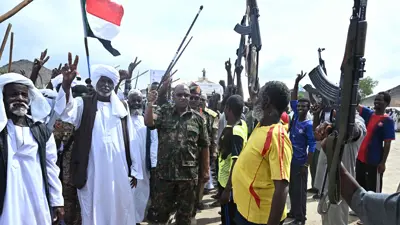 عناصر من الميليشيات المسلحة والجيش السوداني