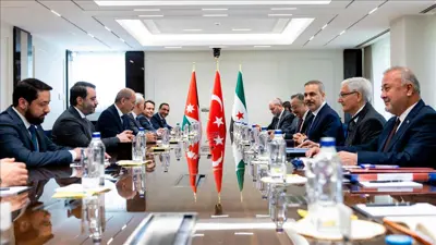 وزراء خارجية الأردن سوريا وتركيا في أنقرة