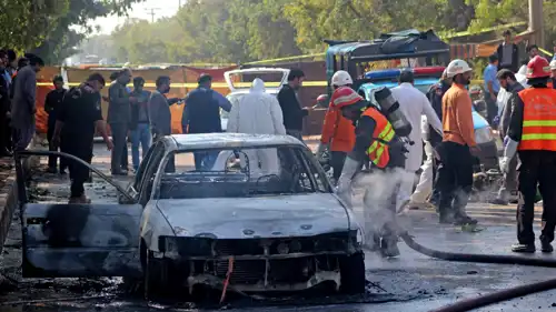 موقع التفجير الانتحاري في إسلام آباد