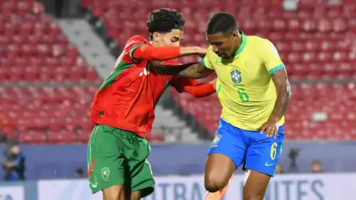من مباراة المغرب والبرازيل في مونديال الشباب