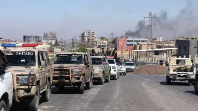 وحدات الجيش وقوات الأمن عند دخولها السويداء