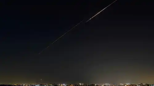 هجوم صاروخي إيراني سابق على إسرائيل 