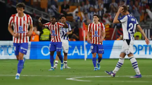 فرحة لوكمان بهدف تعادل أتلتيكو مدريد