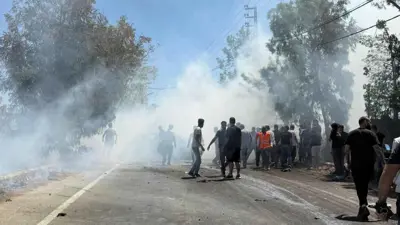 موقع الغارة في بلدة شقرا 