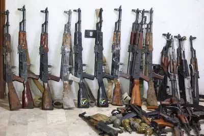 أسلحة تمت مصادرتها