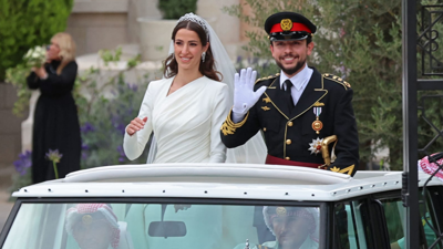 ولي العهد الأمير الحسين بن عبدالله الثاني والأميرة رجوة