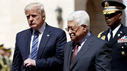 عباس وترامب في لقاء سابق