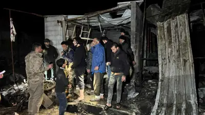 آثار الانفجار في مدينة حلب