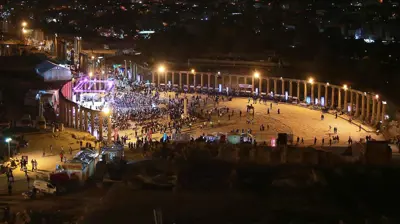 ساحة أثرية تقام فيها فعاليات ضمن مهرجان جرش