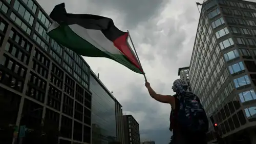 احتجاج خلال زيارة بنيامين نتنياهو لواشنطن