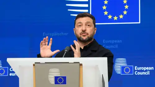 الرئيس الأوكراني خلال قمة للاتحاد الأوروبي