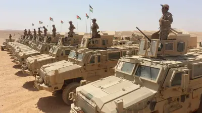 جنود وآليات تابعة للجيش الأردني