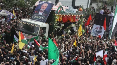 جانب من جنازة هنية بطهران