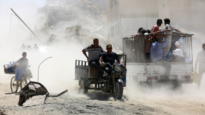 وسط قطاع غزة المدمر جراء الحرب