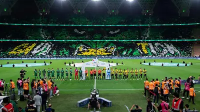 من مباراة الأهلي والاتحاد في دوري روشن