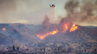 جانب من حرائق لوس انجلوس