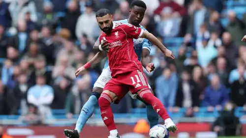 محمد صلاح أمام مانشستر سيتي 