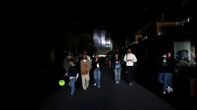 خلال انقطاع الكهرباء في مدريد بإسبانيا