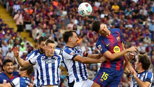 مباراة برشلونة وريال سوسييداد في الدوري الإسباني