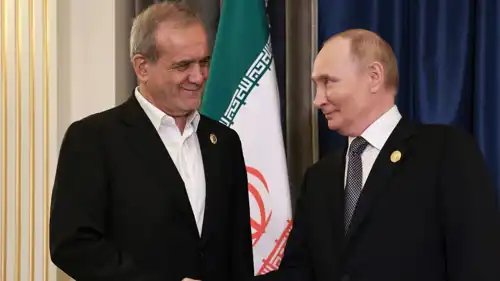 فلاديمير بوتين ومسعود بزشكيان