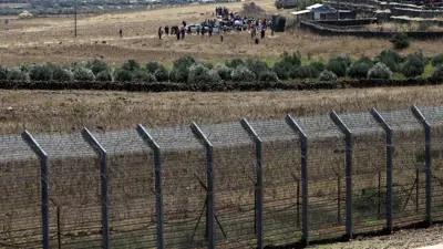 جانب من السياج الأمني الإسرائيلي في هضبة الجولان