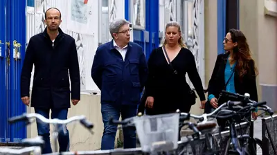 جان لوك ميلانشون زعيم حزب المعارضة الفرنسي اليساري المتطرف