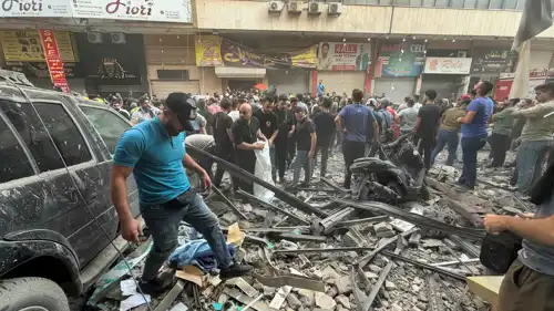 فوضى ودمار في موقع الضربة الإسرائيلية