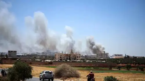 انفجار سابق في إدلب السورية