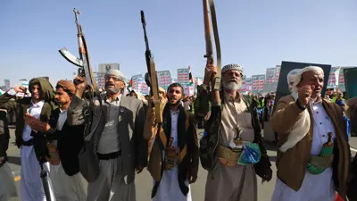 مسلحون يتبعون مليشيا الحوثي في اليمن