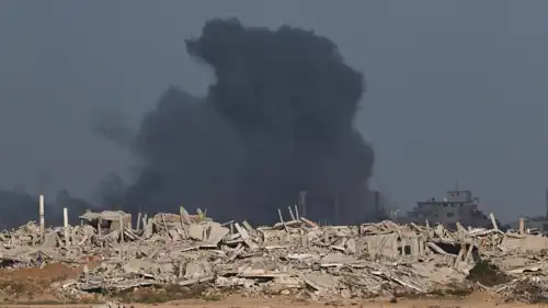 مشهد للغارات على غزة