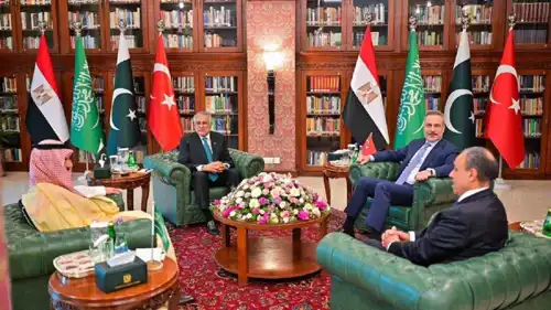 وزراء خارجية مصر وتركيا وباكستان والسعودية