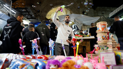 الابتهاج بعيد الفطر في القدس