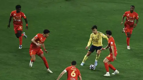 من مباراة النصر والقادسية