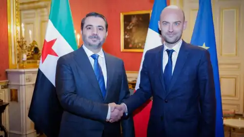 أسعد الشيباني ونظيره الفرنسي جان نويل بارو