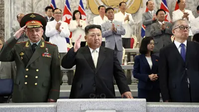 لقاء مستشار الأمن القومي الروسي سيرجي شويغو مع الرئيس الكوري الشمالي