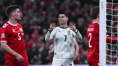 كريستيانو رونالدو في مباراة الدنمارك والبرتغال