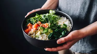 طبق صحي يحتوي على الألياف