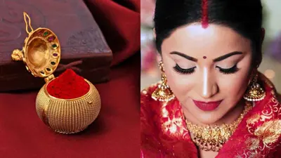 مسحوق السندور واستخدامه على الفتيات