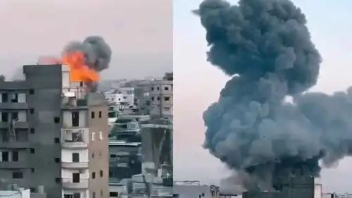 لحظة القصف على "حارة حريك"