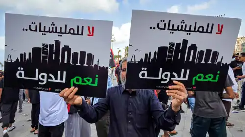 مسيرة في طرابلس ضد الميليشيات