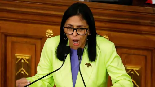 رئيسة فنزويلا المؤقتة ديلسي رودريغيز