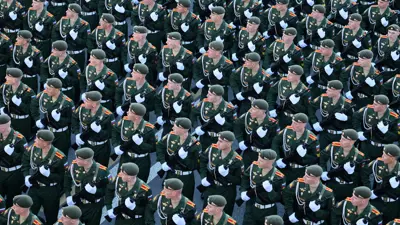 من العرض العسكري في موسكو