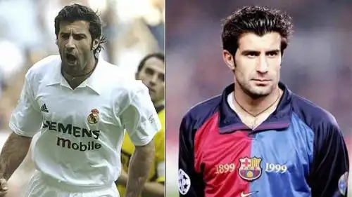 لويس فيغو بقميص ريال مدريد وبرشلونة