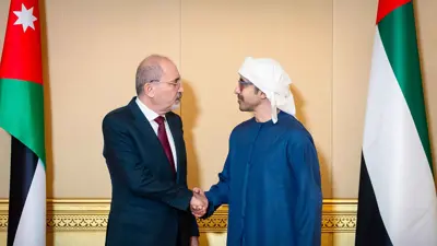وزير الخارجية الإماراتي يستقبل نظيره الأردني أيمن الصفدي 