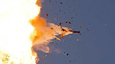 لحظة اعتراض مسيّرة لحزب الله