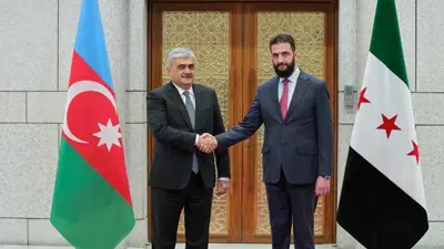 الشرع مستقبلا نائب رئيس مجلس الوزراء الأذربيجاني