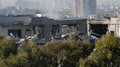 آثار ضربة إيرانية لإقليم كردستان العراق