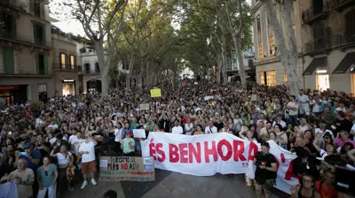 متظاهرون ضد السياحة المفرطة في مايوركا