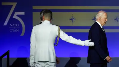 بايدن خلال مشاركته في قمة الناتو