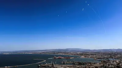 اعتراضات جوية في حيفا